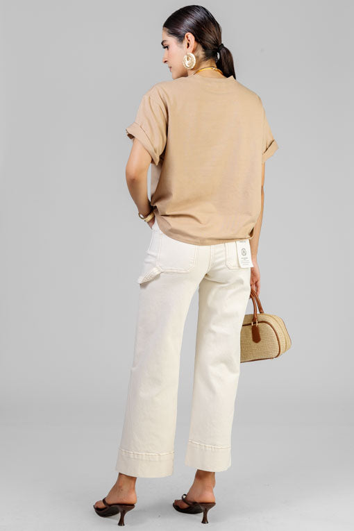 PANTALON DENIM BEIGE