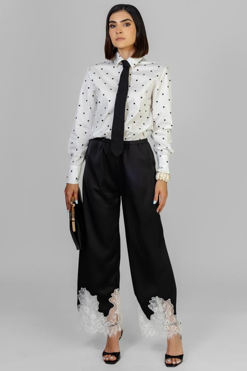 PANTALON SATIN LACE