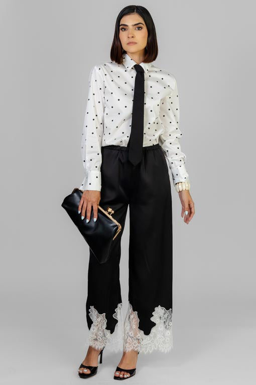 PANTALON SATIN LACE