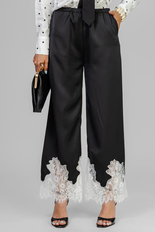 PANTALON SATIN LACE