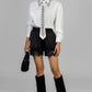SHORT SATIN NOIR