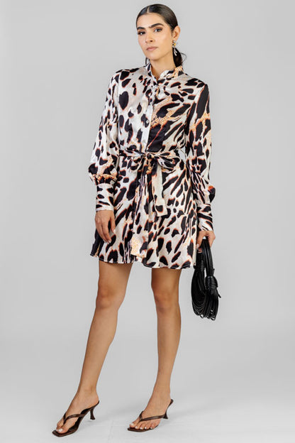 VESTIDO SATIN MANCHAS