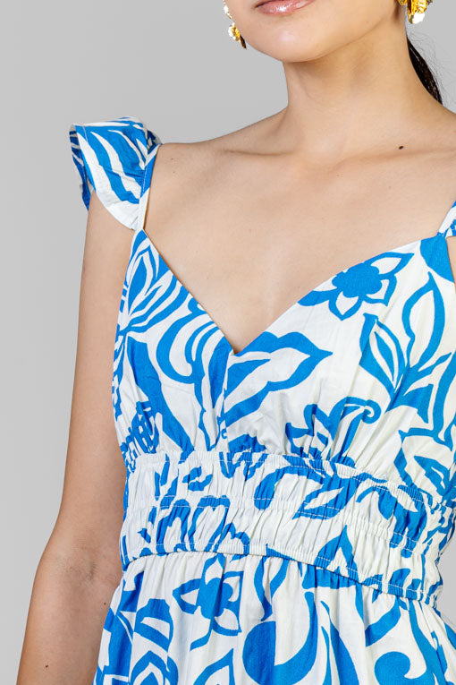 VESTIDO FIGURAS AZUL REY