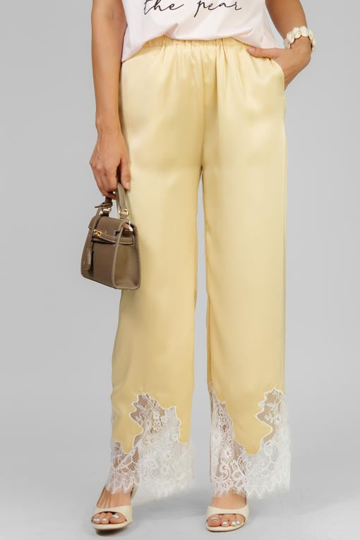 PANTALON SATIN LACE
