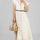 VESTIDO BEIGE REJILLA