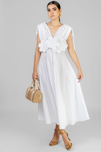 VESTIDO BLANCO FLORES