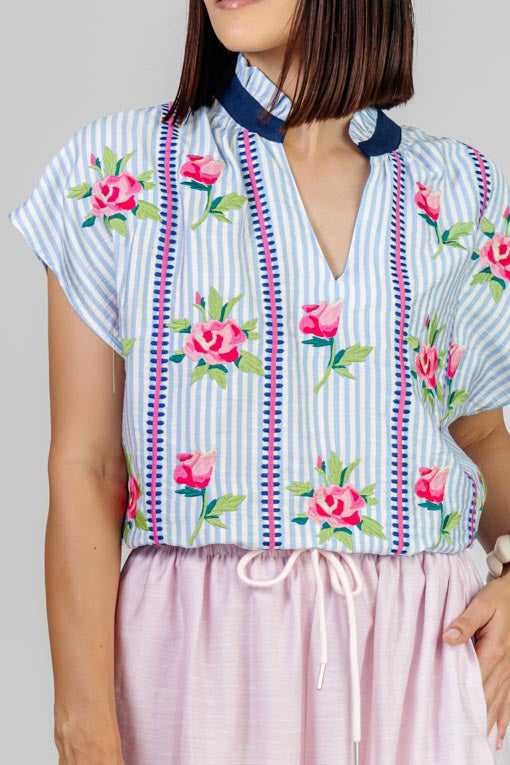 BLUSA ROSA STRIPE
