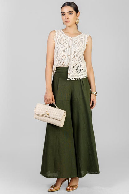 PANTALON LINO VERDE