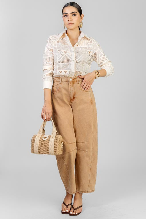 BLUSA ORGANZA BORDADA