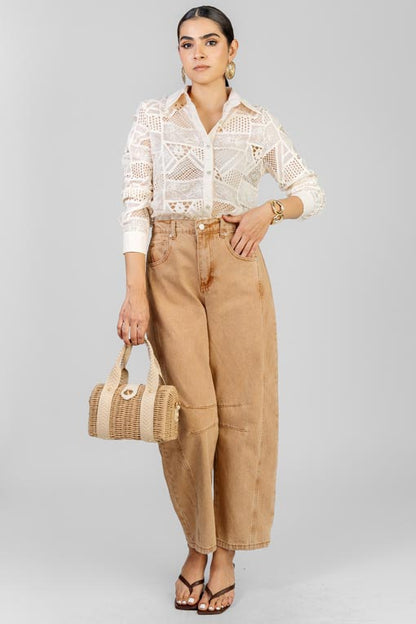 BLUSA ORGANZA BORDADA