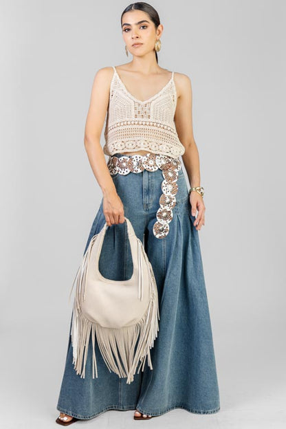 PANTALON PLISES DENIM