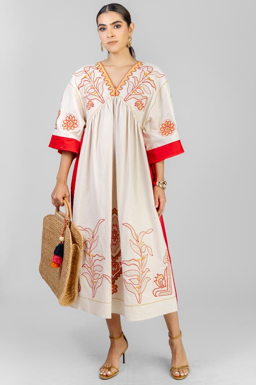 VESTIDO LINO BORDADO