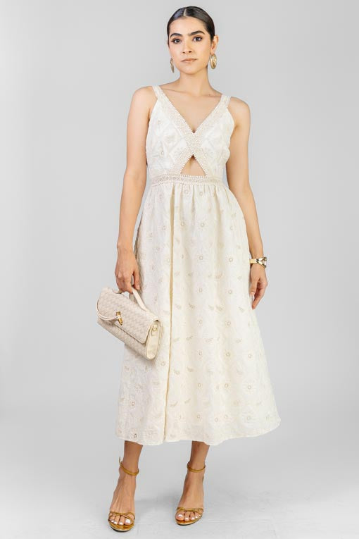 VESTIDO TIRANTE BEIGE