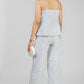 CONJUNTO BLUSA TIRANTE RAYA