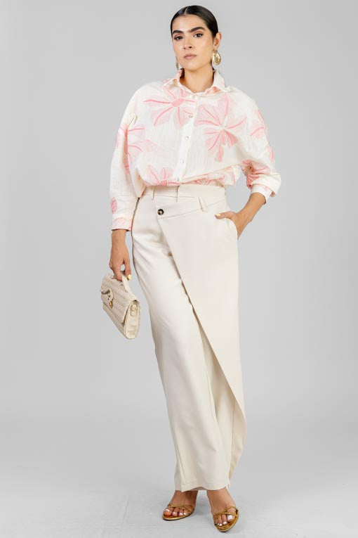 CAMISA FLORES BORDADAS