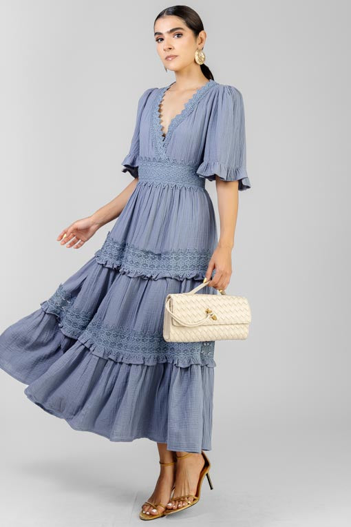 VESTIDO ALGODON ENCAJES