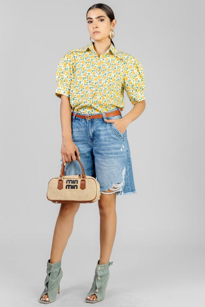 BLUSA FLORES AMARILLAS