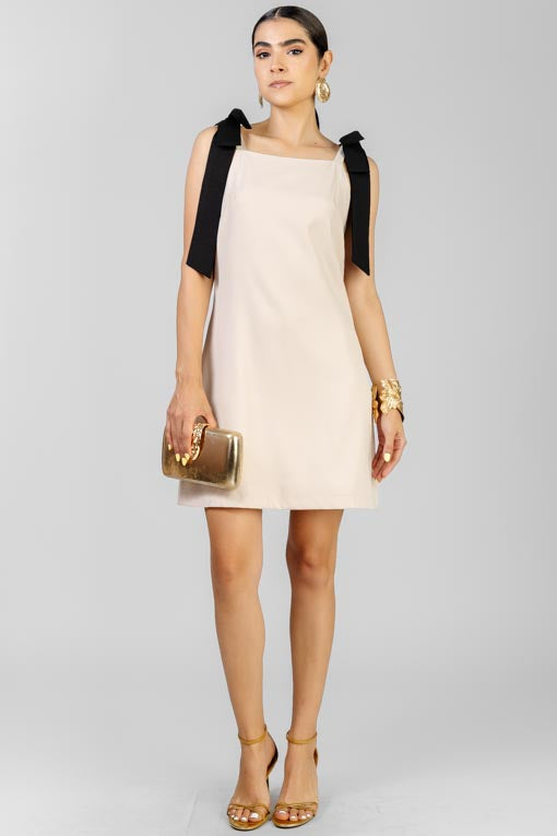 VESTIDO MOÑOS NEGRO