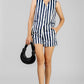 CONJUNTO CHALECO RAYAS AZUL