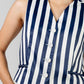 CONJUNTO CHALECO RAYAS AZUL
