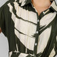 VESTIDO VERDE Y BEIGE