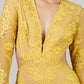 VESTIDO ENCAJE AMARILLO
