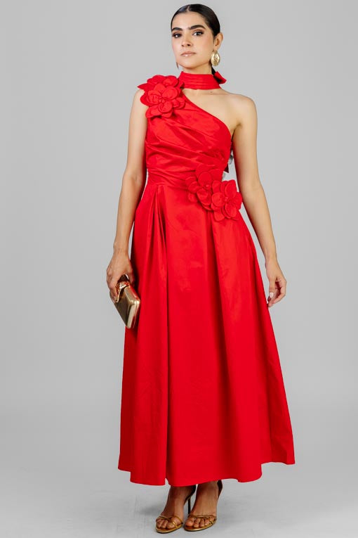 VESTIDO BROCHE FLORES