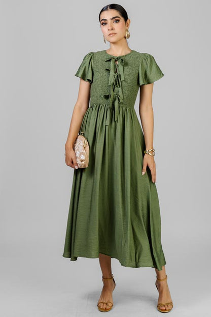 VESTIDO SMOCK LAZOS
