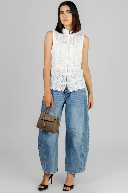 BLUSA ENCAJE BLANC