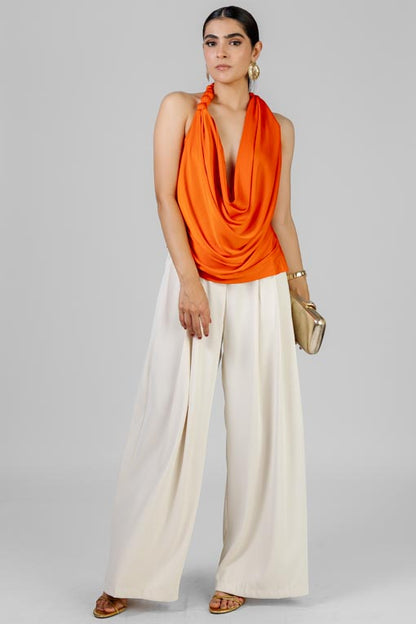 BLUSA HALTER BOLAS