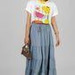 FALDA LARGA AZUL MAXI