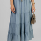 FALDA LARGA AZUL MAXI