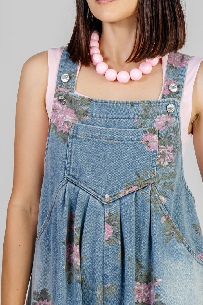 OVEROL DENIM FLORAL
