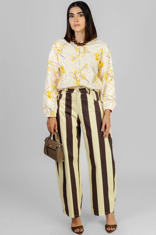 CHAQUETA FLORAL CALADA