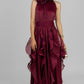 VESTIDO GALA VOLANTES