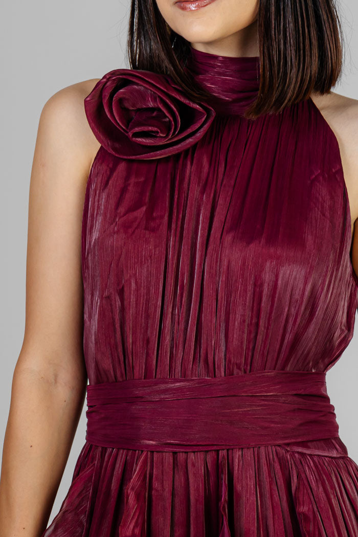 VESTIDO GALA VOLANTES
