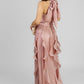 VESTIDO GALA VOLANTES