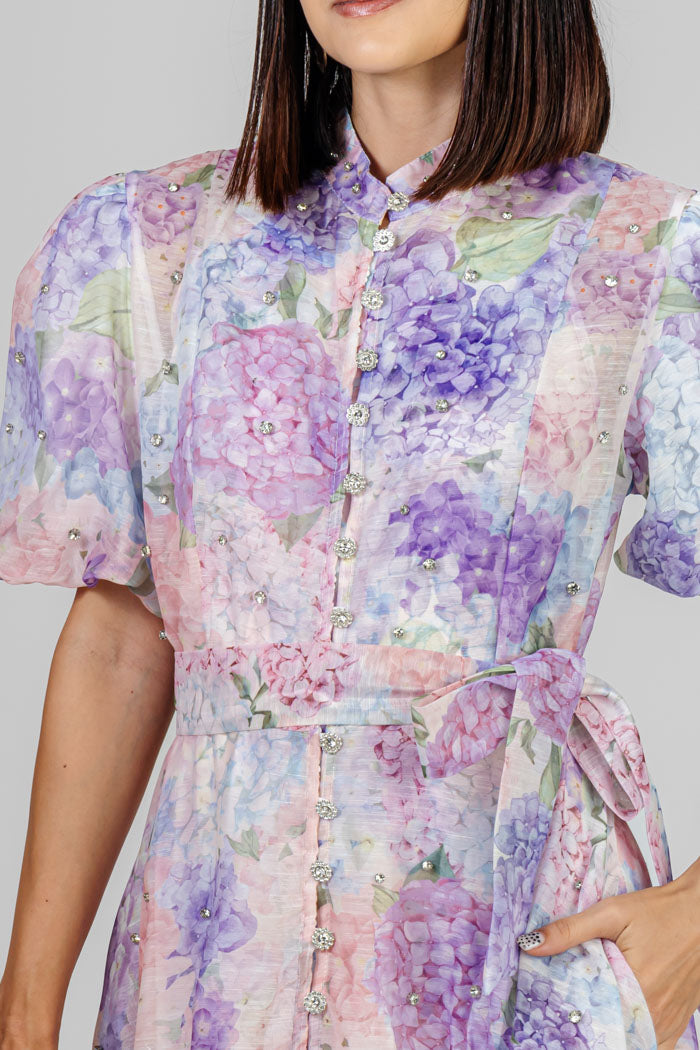 VESTIDO MIDI FLORAL ELEGANTE