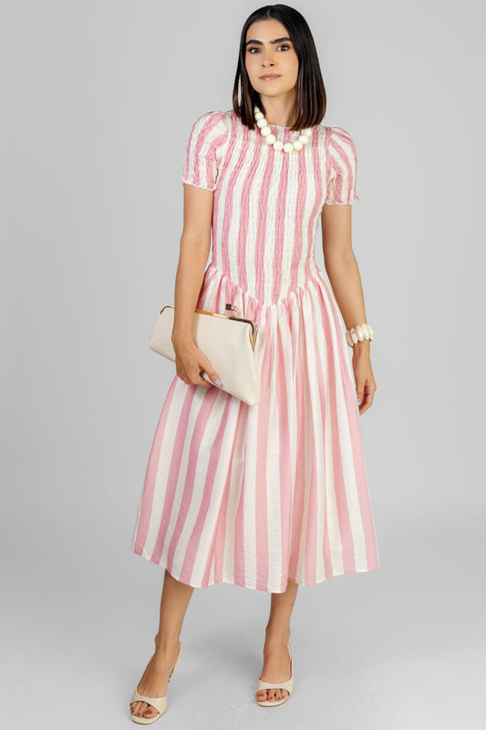 VESTIDO RAYA ROSA