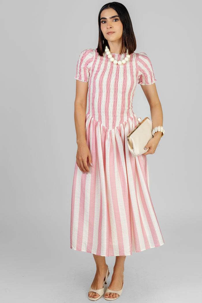 VESTIDO RAYA ROSA