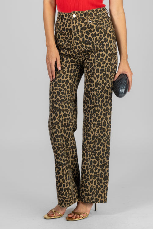 PANTALON DENIM ANIMAL PRINT