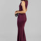 VESTIDO LARGO ELEGANTE VINO