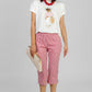 PANTALON CAPRI CUADROS ROJOS