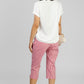 PANTALON CAPRI CUADROS ROJOS