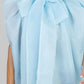 BLUSA CELESTE CON LAZO