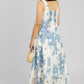 VESTIDO MIDI ESTAMPADO AZUL