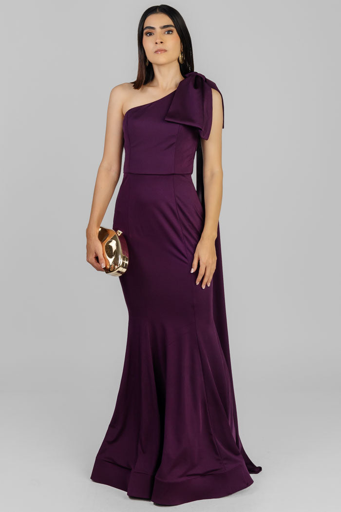 VESTIDO LARGO MORADO