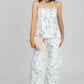 CONJUNTO ESTAMPADO AZUL ELEGANTE