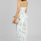 CONJUNTO ESTAMPADO AZUL ELEGANTE