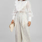 BLUSA BLANCA CON APLICACIONES